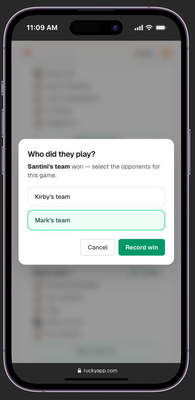 Who did they play modal with opponent selection